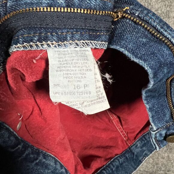 Wrangler Women's Fleece Lined Jeans Size 16P Blue Denim 100%‎ Cotton - Picture 5 of 10